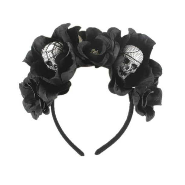 1pc Flower Skull Decor Hair Band Hair Hoop Hair Clasp Headpiece for Cosplay